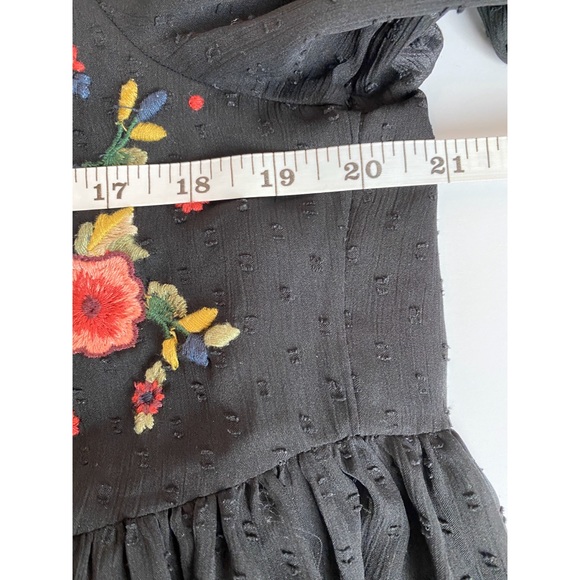 ZARA TRAFALUC Semi Sheer Embroidered Tunic Top - Picture 6 of 8